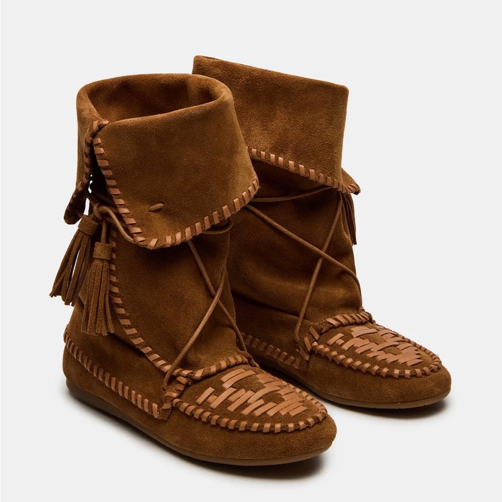 Steve Madden Tan Suede Moccasins Brand New